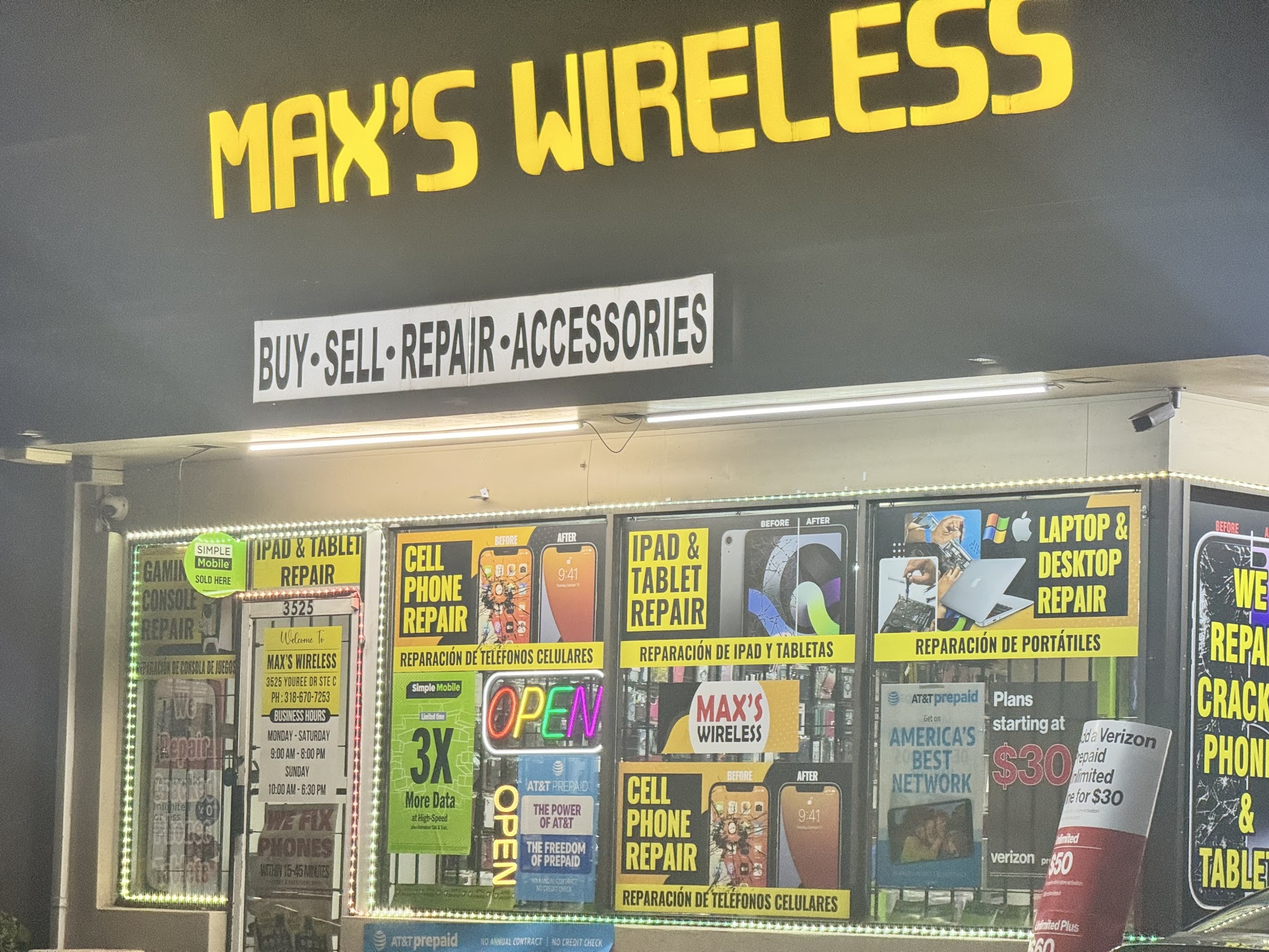 MAX'S WIRELESS Mobile Phone Repair Shop in Shreveport, LA photo