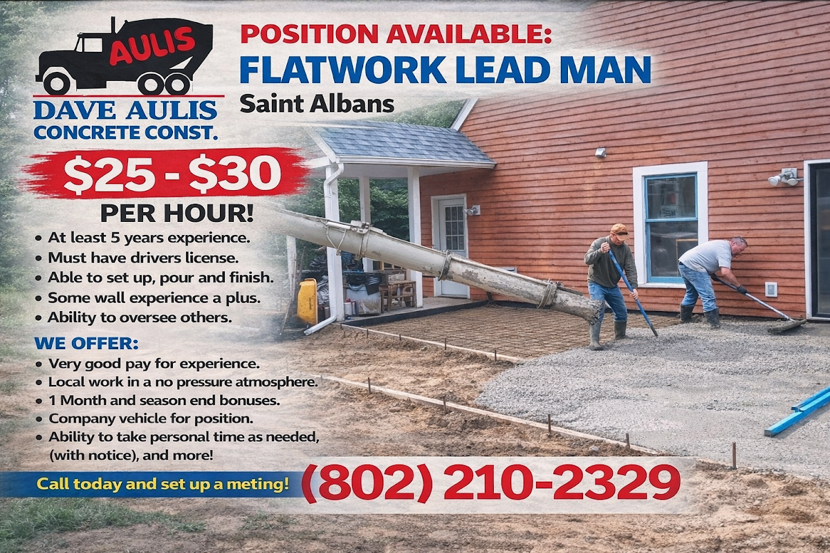 Dave Aulis Concrete Construction Concrete Contractor in St Albans City, VT photo