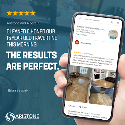 Gallery photo for AriStone Travertine Cleaning, Sealing & Polishing, Floor Refinishing Service in Scottsdale, AZ