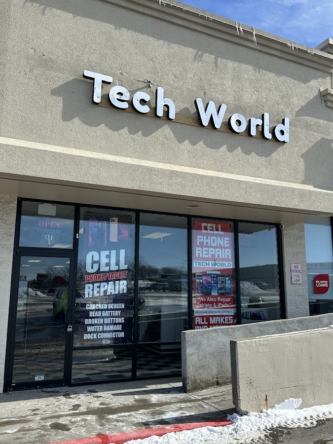 CELL PHONE REPAIR & ACCESSORIES **TECH WORLD** Electronics Electronics Repair Shop in 139 N Belt Hwy Suite G, MO photo