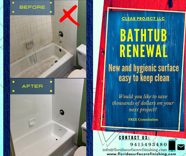 Clear Project LLC Tub and tile Reglazing & Cabinet Refinishing Sarasota