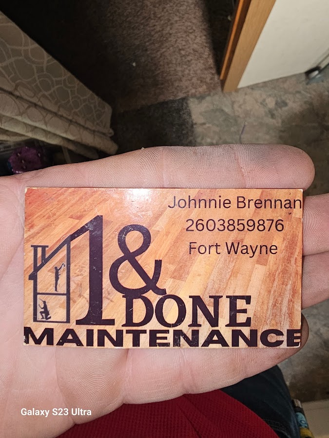 1&Done Maintenance LLC Handyman/ Handywoman/ Handyperson in Fort Wayne, IN photo