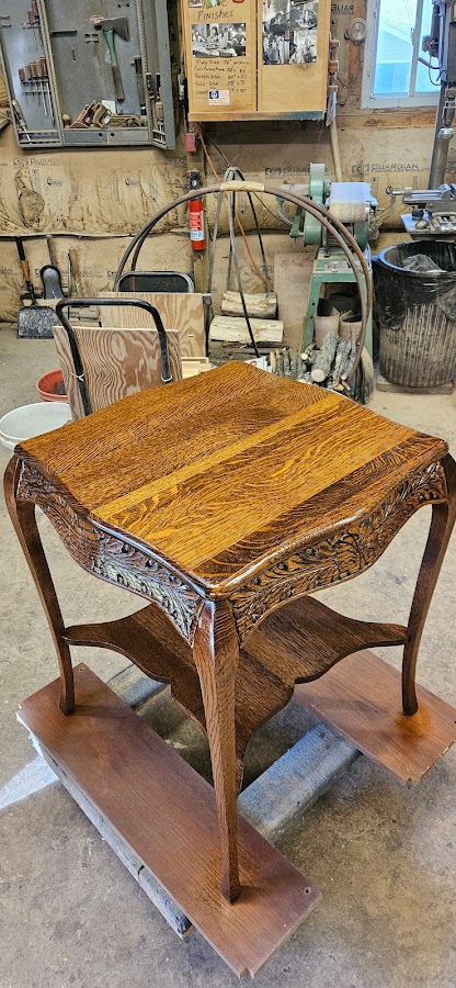 Bob Shaheen finishing Antique Furniture Restoration Service in Lake Ariel, PA photo