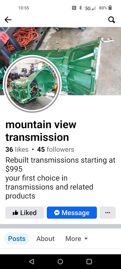 Business photo for Mountain View transmission and gear inc in Berthoud, CO