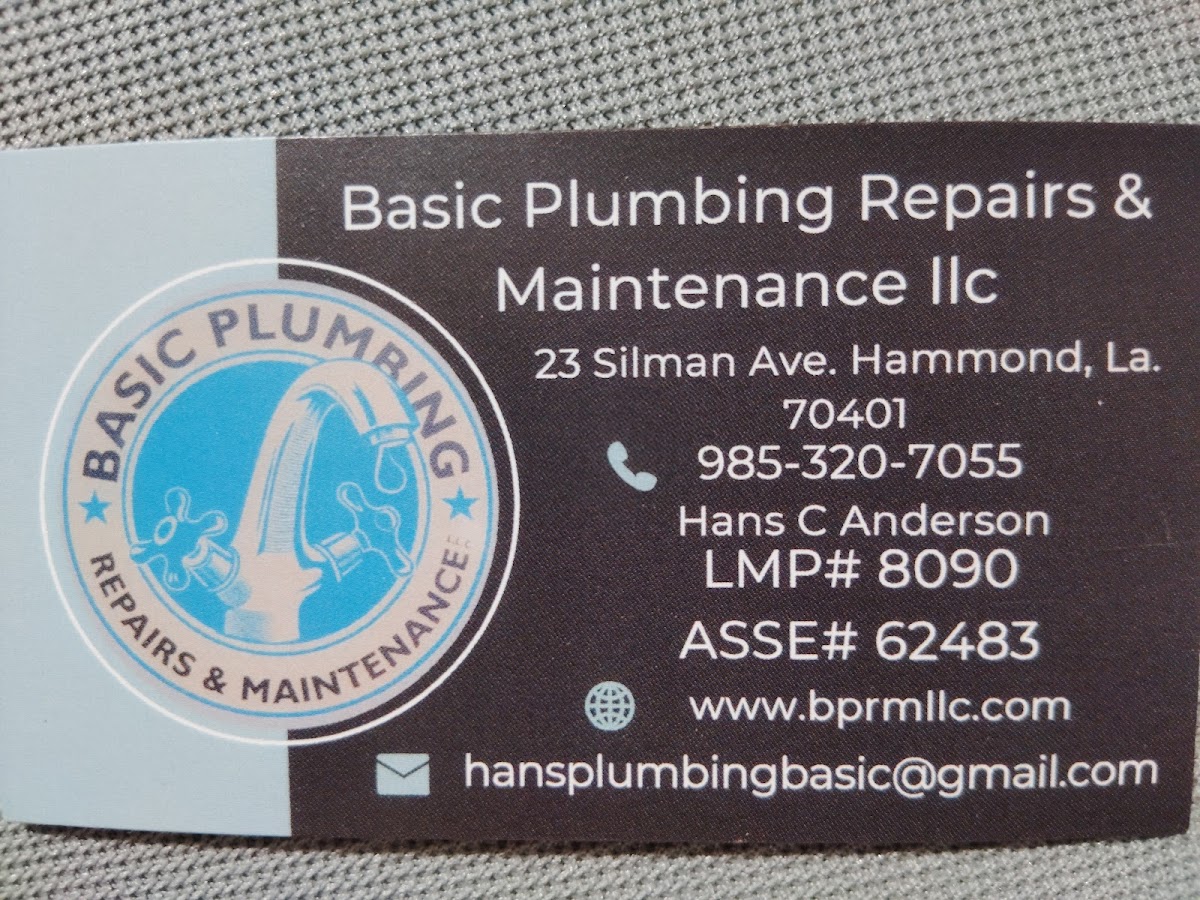 Basic Plumbing Repairs and Maintenance LLC Plumber in Hammond, LA photo