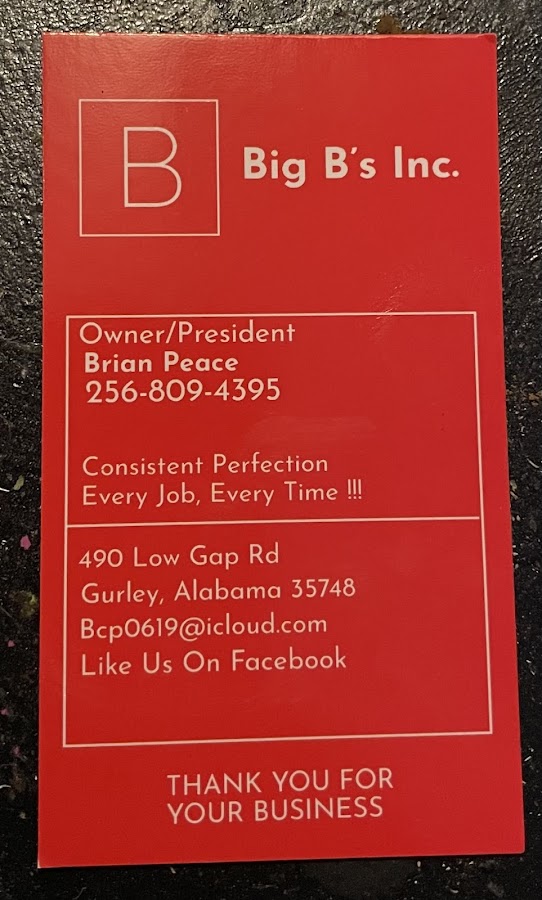 Big B’s Inc. General Contractor in Gurley, AL photo