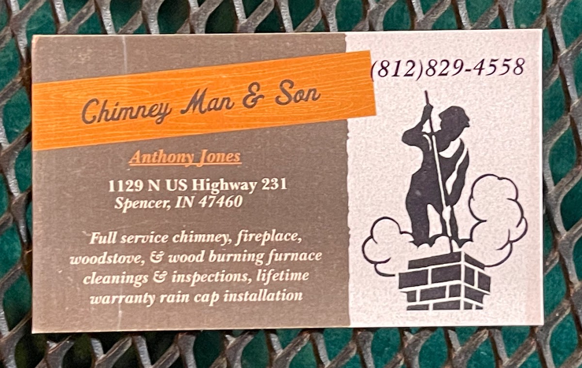 Business photo for Chimney Man & Son in Spencer, IN
