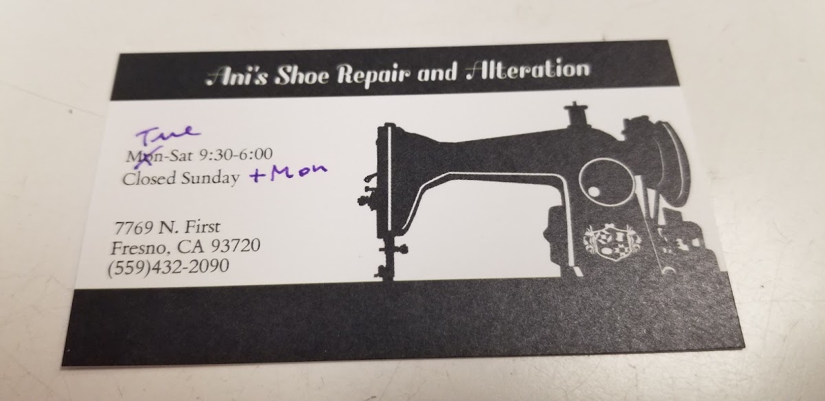 Ani's Shoe Repair-Alterations Plumber in Fresno, CA photo