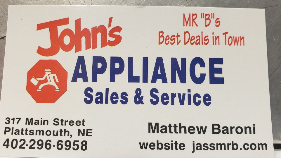 Johns Appliance Sales & Services - listing only, no online services offered!! Call gor assistance local service