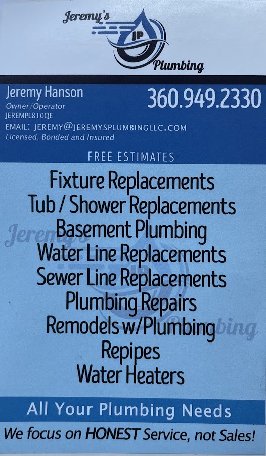 Jeremy's Plumbing and Water heater services Plumber in Vancouver, WA photo