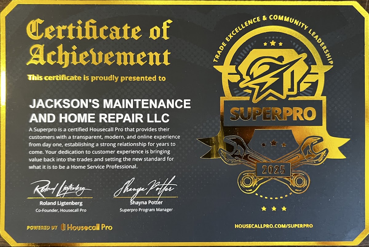 Jackson's Maintenance and Home Repair LLC Plumber in Bartlesville, OK photo