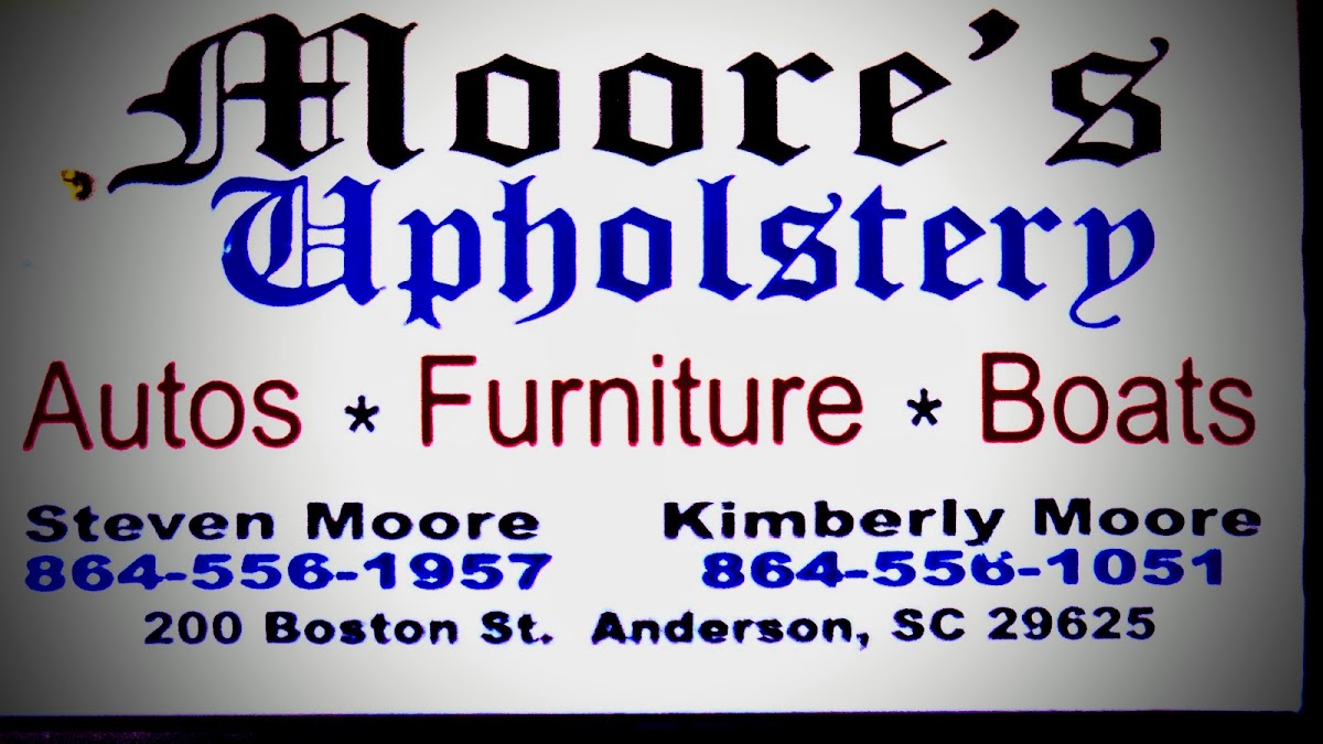 Moore's Upholstery local service