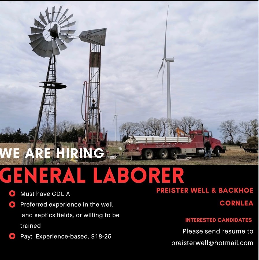Preister Well & Backhoe Inc. Contractor in Cornlea, NE photo
