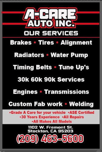 A Care Auto Repair Auto Repair Shop in Stockton, CA photo